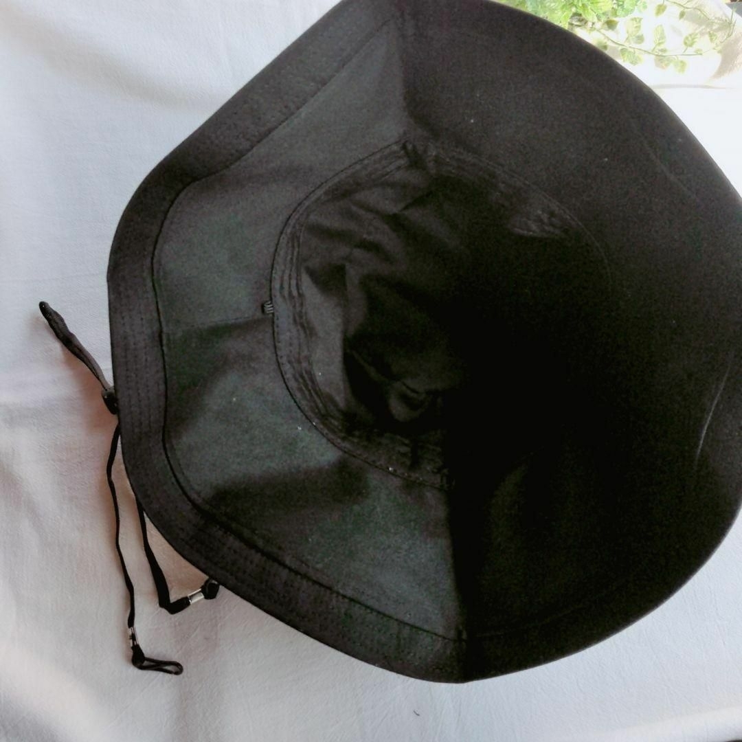 日焼け予防　帽子　ハット　黒　小顔効果　リボン　ブラウン　UV レディースの帽子(ハット)の商品写真