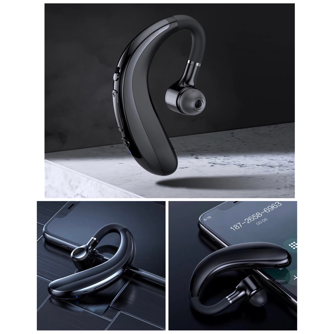 Bluetooth　イヤホン　ワイヤレスイヤホン 耳掛け型　イヤフォン スマホ/家電/カメラのオーディオ機器(ヘッドフォン/イヤフォン)の商品写真