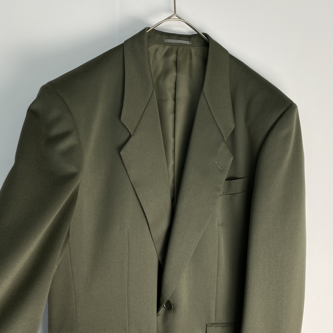 スーツセットアップ　緑　グリーン　セレモニー　古着お洒落　c-boy style メンズのスーツ(セットアップ)の商品写真