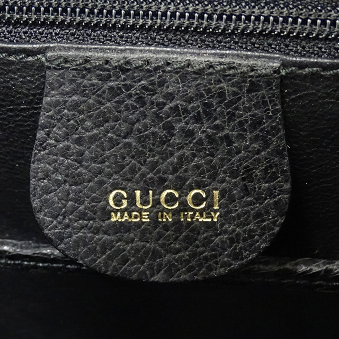 Gucci(グッチ)のグッチ GUCCI バッグ レディース ブランド バンブー ハンドバッグ ショルダーバッグ 2way レザー ブラック 000 926 0188 小さめ コンパクト おしゃれ 肩がけ 手さげ 黒 大人 上品 【中古】 レディースのバッグ(ハンドバッグ)の商品写真