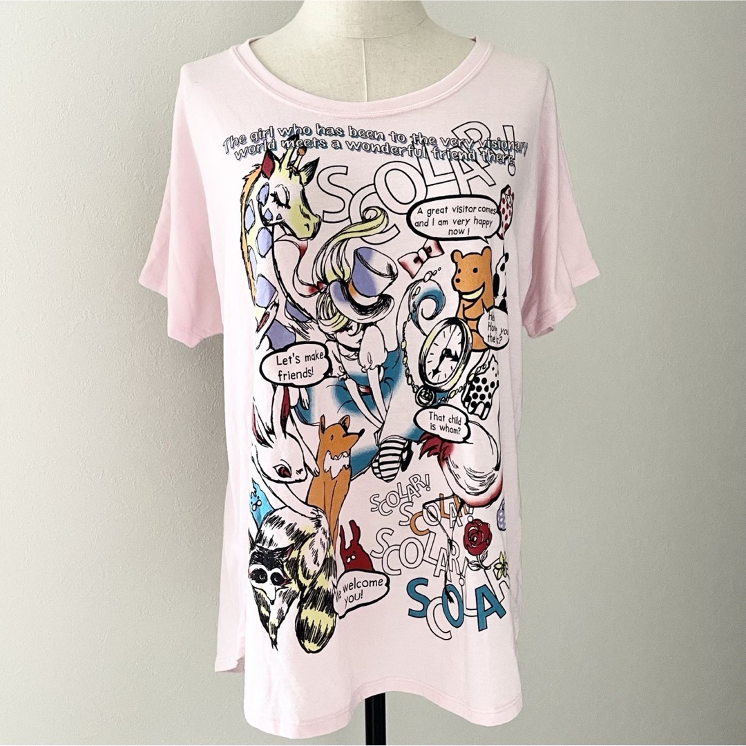 ScoLar(スカラー)のスカラー　アニマル×少女　Ｔシャツ レディースのトップス(Tシャツ(半袖/袖なし))の商品写真