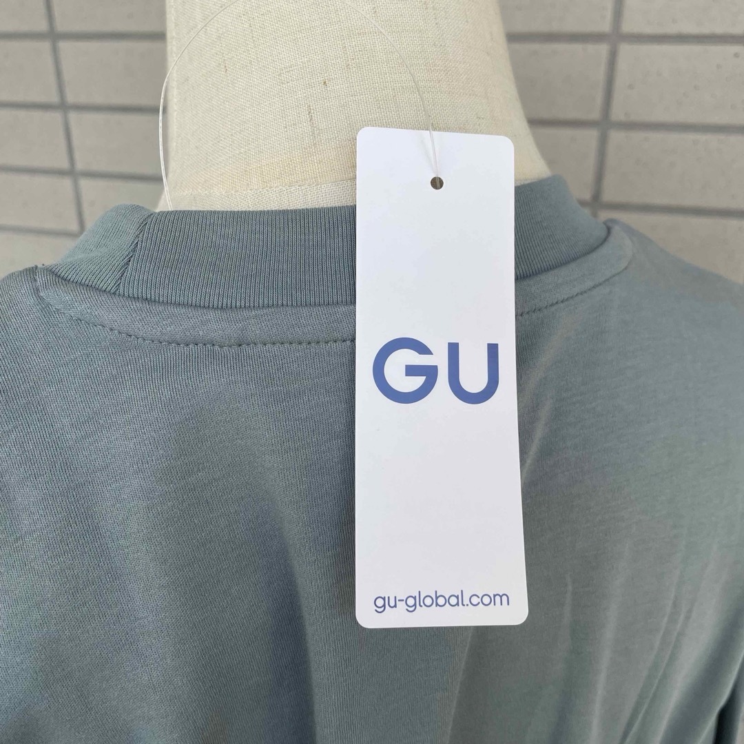 GU(ジーユー)の【新品タグ付】GU ルーズフィットT (5分袖)+E メンズのトップス(Tシャツ/カットソー(半袖/袖なし))の商品写真