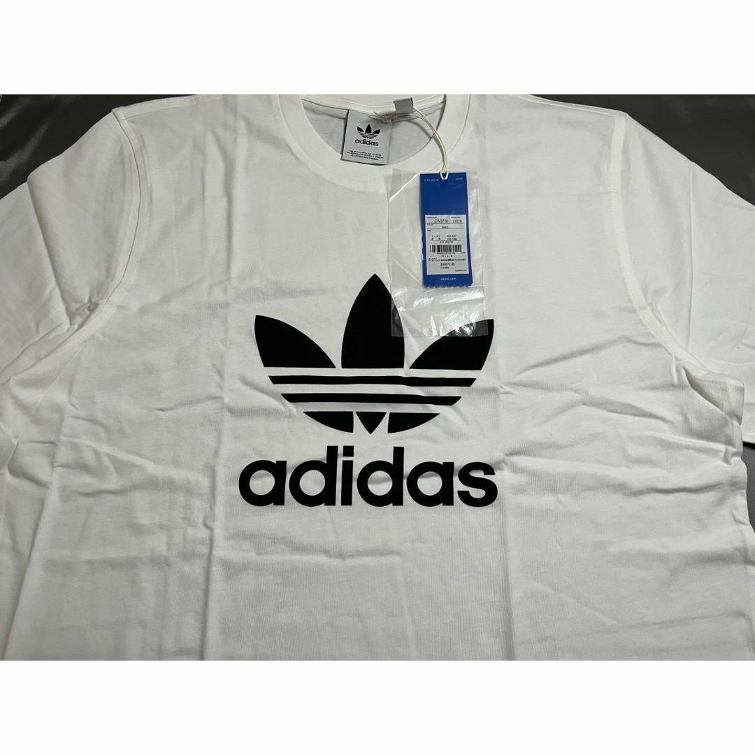 adidas(アディダス)の新品 2XL アディダス オリジナルス ロゴ Tシャツ 白黒 シンプルT メンズのトップス(Tシャツ/カットソー(半袖/袖なし))の商品写真