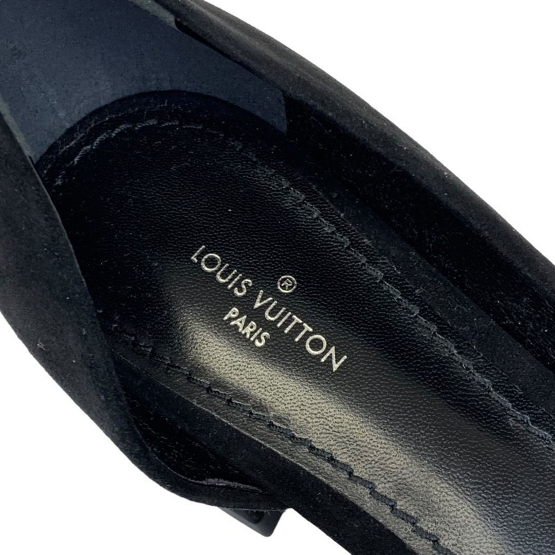 LOUIS VUITTON(ルイヴィトン)のルイヴィトン LOUIS VUITTON ブリスライン パンプス 靴 シューズ スエード ブラック 黒 ゴールド 未使用 LV金具 レディースの靴/シューズ(ハイヒール/パンプス)の商品写真