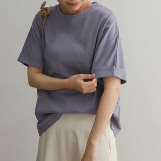 アーバンリサーチドアーズ(URBAN RESEARCH DOORS)のアーバンリサーチドアーズ  USA コットンロールスリーブTシャツ  M(Tシャツ/カットソー(半袖/袖なし))