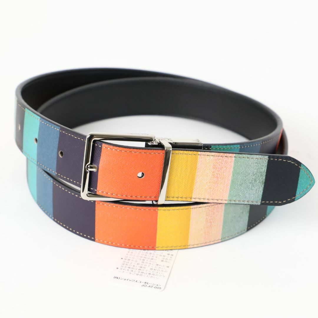 Paul Smith(ポールスミス)の404 新品 ポールスミス リバーシブル アーティストストライプ ベルト 日本製 メンズのファッション小物(ベルト)の商品写真