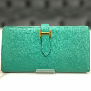 Hermes - 美品☆　エルメス　ベアンスフレ　エプソン　ヴェールヴェローヌ　長財布　D刻印