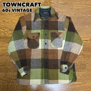 60s TOWNCRAFT タウンクラフト ネルシャツ チェックシャツ