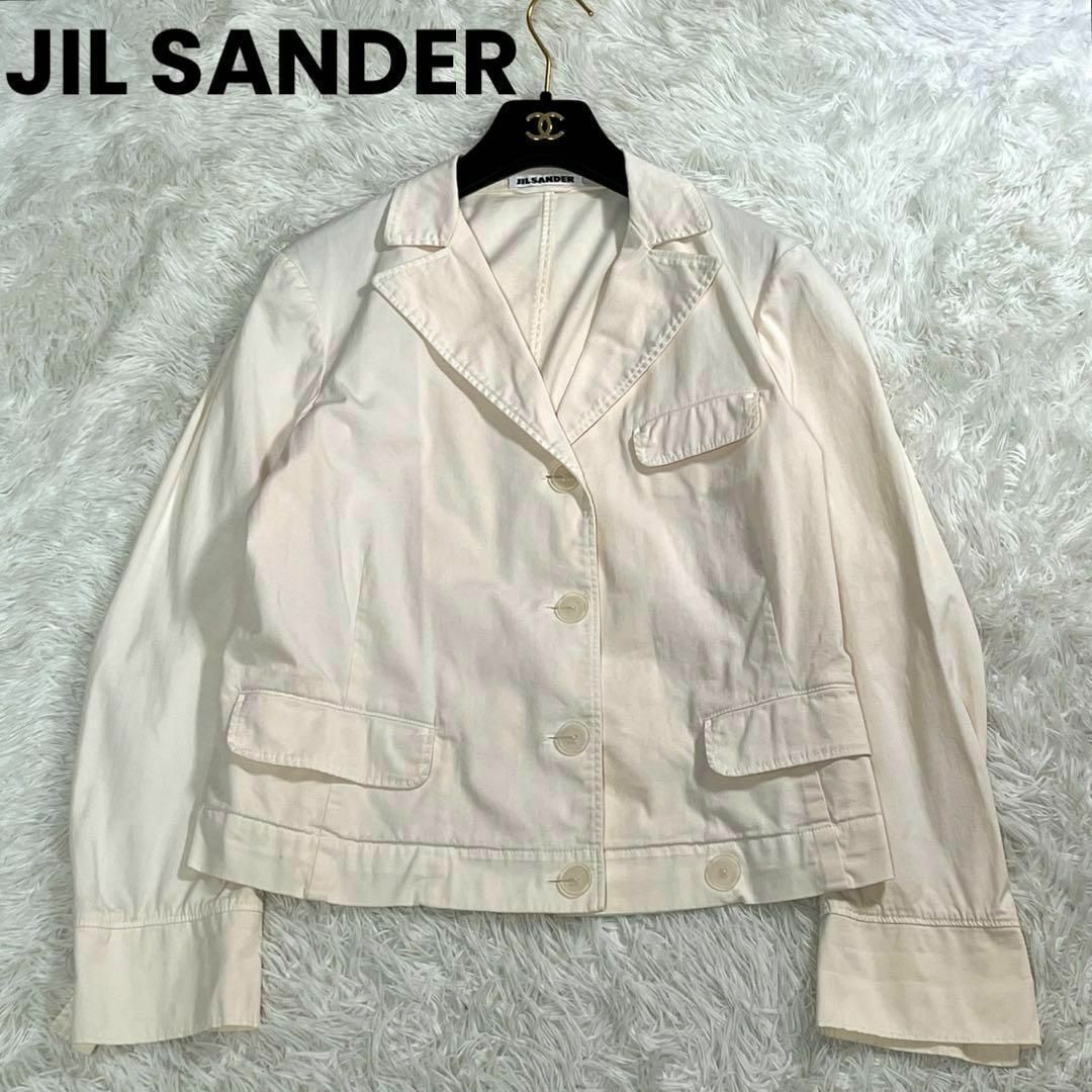 Jil Sander(ジルサンダー)のJIL SANDER コットン シングル 3B テーラードジャケット ぴんく レディースのジャケット/アウター(テーラードジャケット)の商品写真
