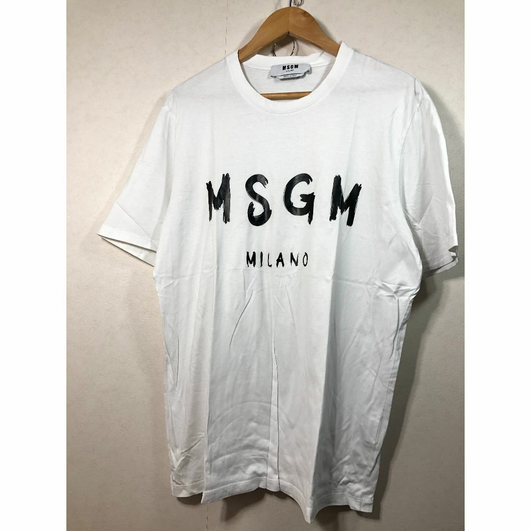 800571● MSGM MILANO Tシャツ L ホワイト メンズのトップス(Tシャツ/カットソー(半袖/袖なし))の商品写真