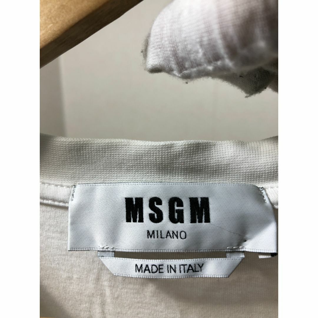 800571● MSGM MILANO Tシャツ L ホワイト メンズのトップス(Tシャツ/カットソー(半袖/袖なし))の商品写真