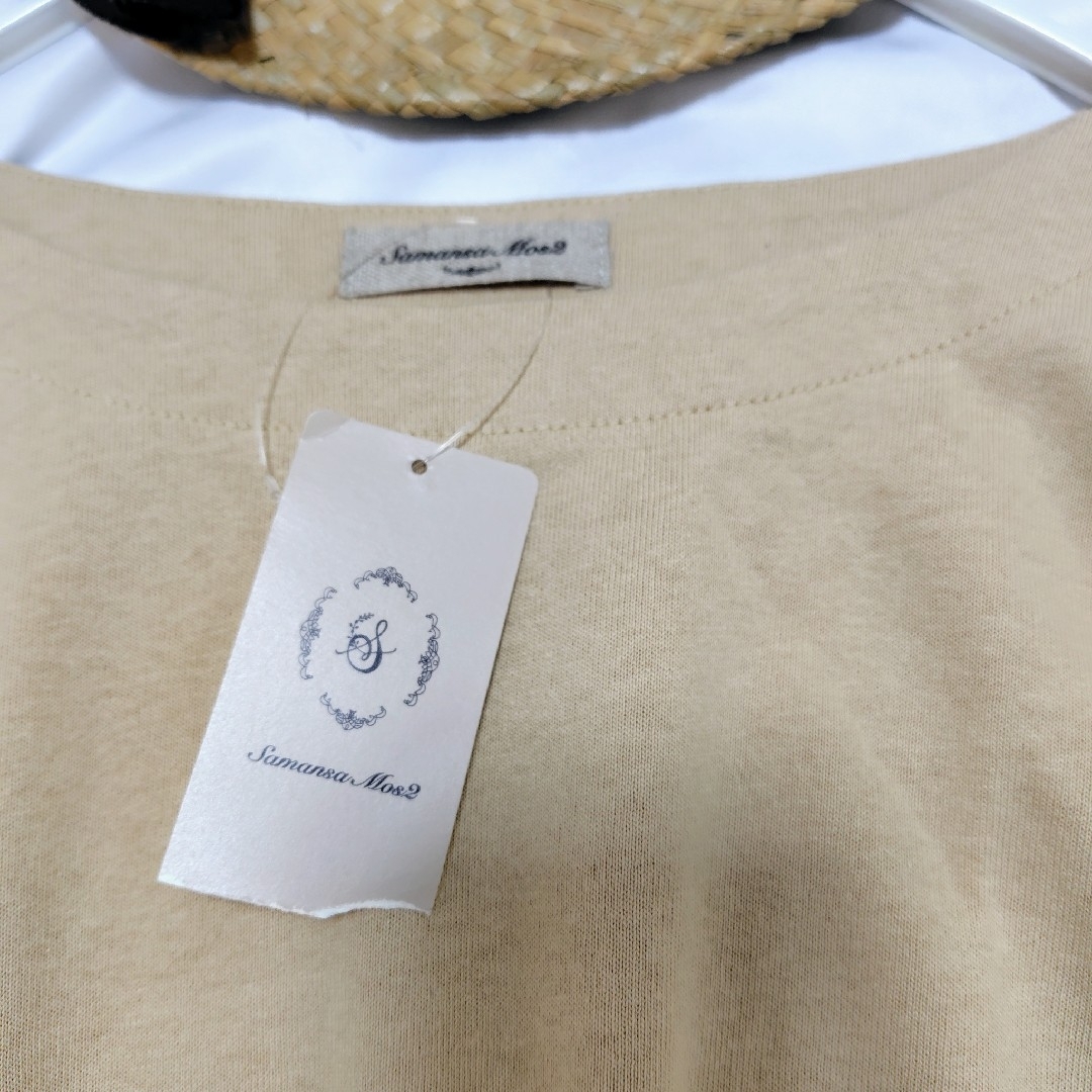 SM2(サマンサモスモス)のSM2 　袖レース切替カットソー　新品　サマンサモスモス レディースのトップス(カットソー(半袖/袖なし))の商品写真
