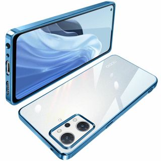 【色: ブルー】OPPO Reno9 A ケース OPPO Reno7 A ケー(その他)