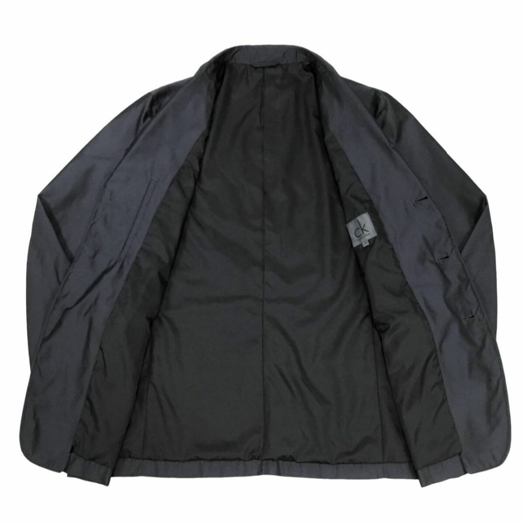 Calvin Klein(カルバンクライン)のカルバンクライン パイピング加工 マオカラージャケット M シルバーグレー メンズのジャケット/アウター(テーラードジャケット)の商品写真