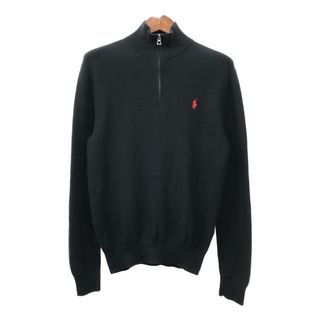 ポロラルフローレン(POLO RALPH LAUREN)のPolo by Ralph Lauren ポロ ラルフローレン ハーフジップ ドライバーズニット セーター ワンポイント (メンズ M) 中古 古着 Q7109(スウェット)