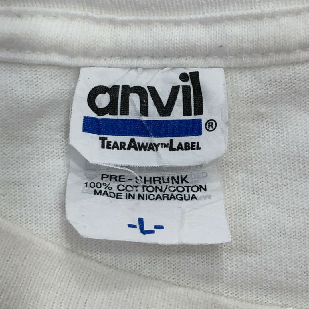 anvil アンビル アニマルプリント 犬 半袖Ｔシャツ アニマル ホワイト (メンズ L) 中古 古着 Q7110 メンズのトップス(Tシャツ/カットソー(半袖/袖なし))の商品写真