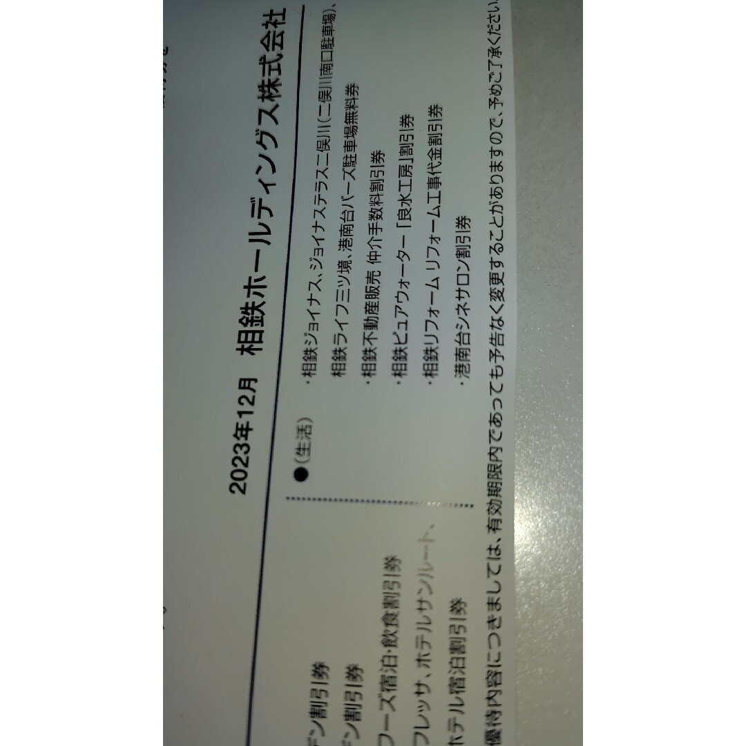 相鉄株主優待冊子一冊　　相鉄ローゼン割引券15枚 チケットの優待券/割引券(その他)の商品写真