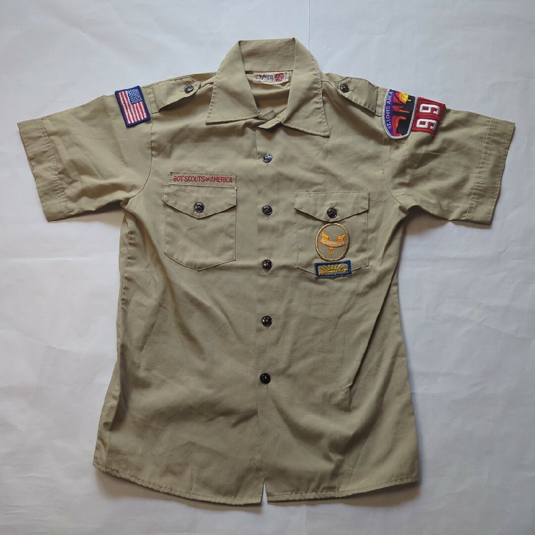 VINTAGE 80‘ｓ米国製ボーイスカウトシャツ BOY‘ｓＬサイズ メンズのトップス(シャツ)の商品写真