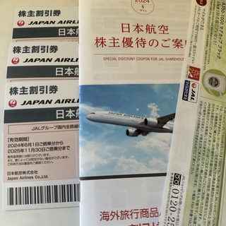 ジャル(ニホンコウクウ)(JAL(日本航空))のJAL 日本航空　優待券3枚(航空券)