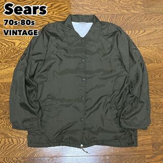 70s-80s Sears シアーズ コーチジャケット ナイロンジャケット M