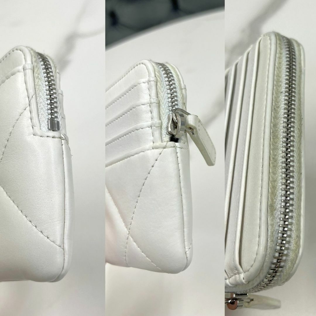 CHANEL - シャネル ジップコインパース シャネル19 白 CHANEL - シャネル ジップコインパース シャネル19 白