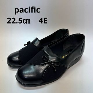 pacific パンプス　コンフォートシューズ　22.5 4E　ブラック(スニーカー)