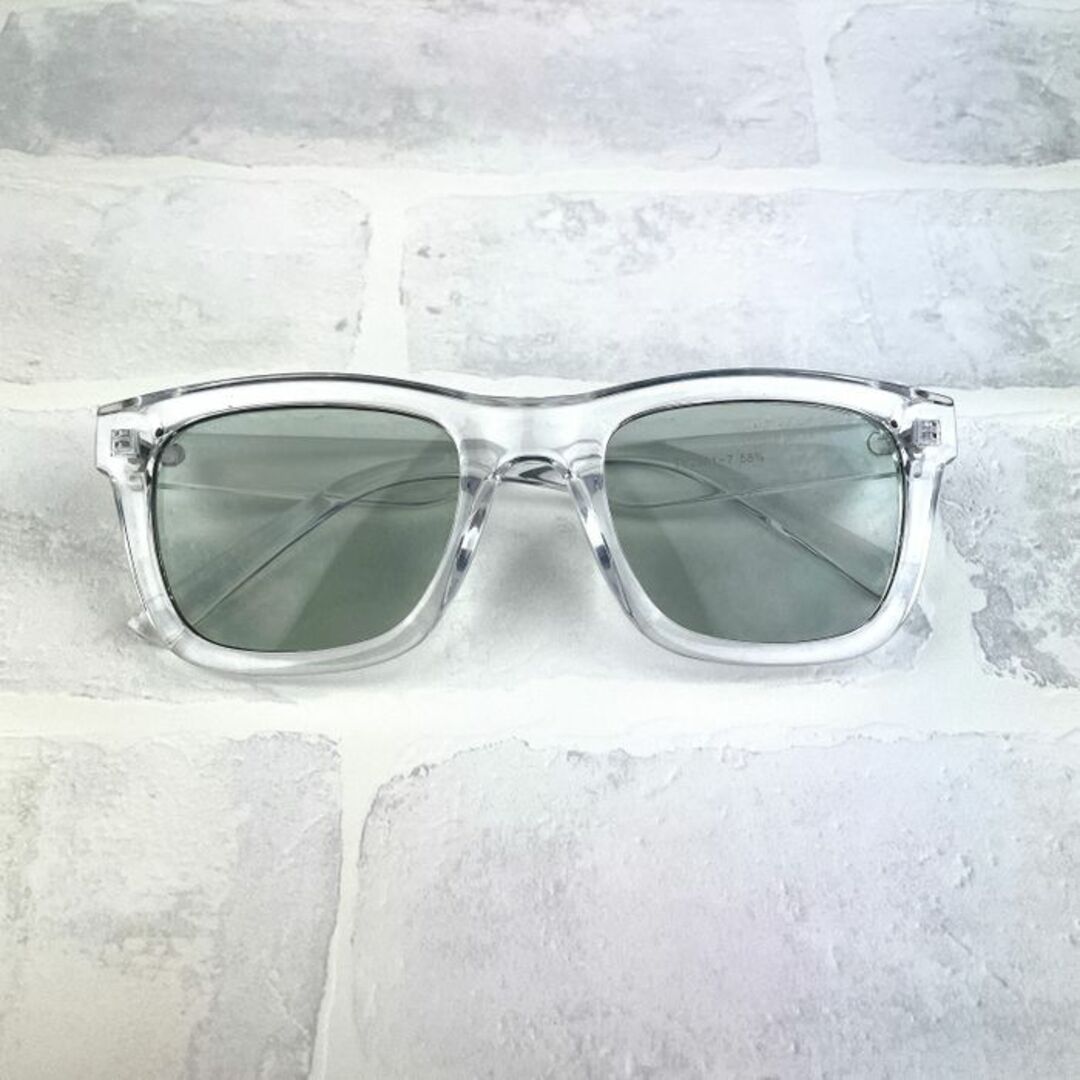人気オーバルタイプ ボストン ウエリントン 眼鏡 サングラス モスグリーン メンズのファッション小物(サングラス/メガネ)の商品写真