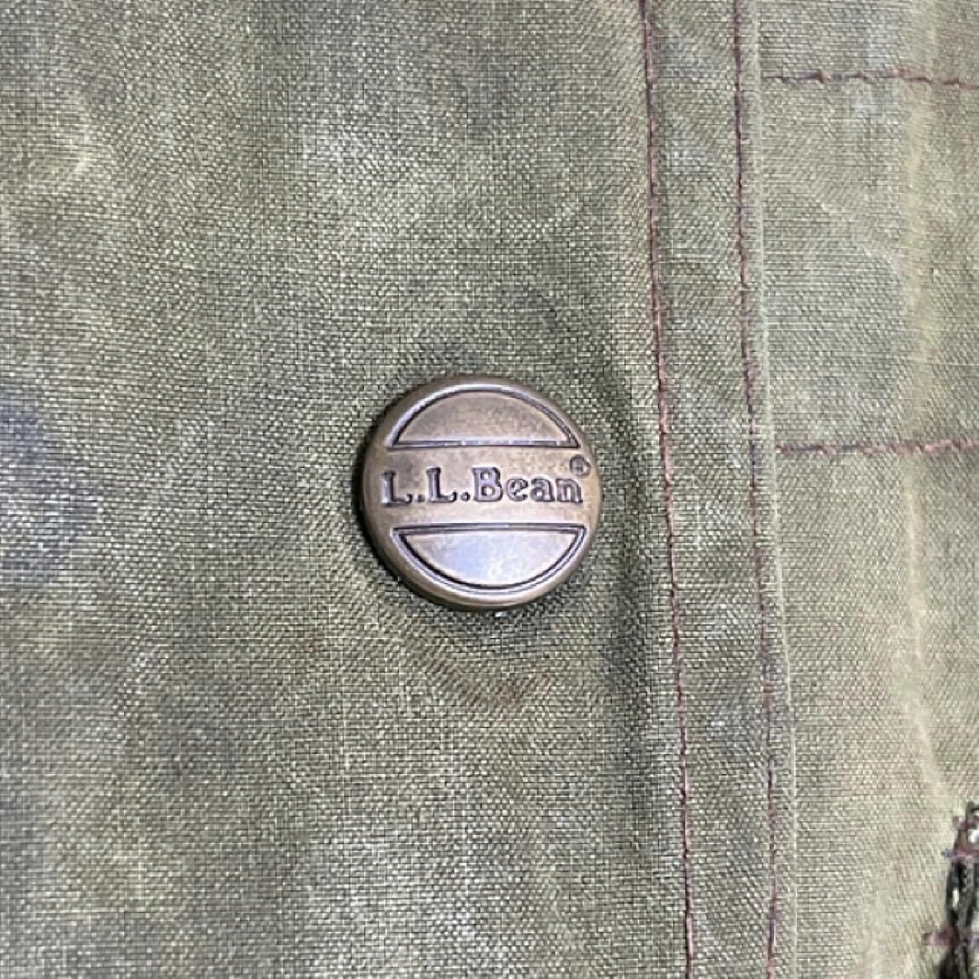 L.L.Bean(エルエルビーン)の80s L.L.Bean エルエルビーン オイルドジャケット フーディ カーキ メンズのジャケット/アウター(その他)の商品写真