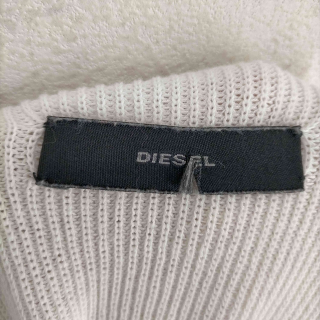 DIESEL(ディーゼル)のDIESEL(ディーゼル) ロゴプレートコットンラグランニット レディース レディースのトップス(ニット/セーター)の商品写真