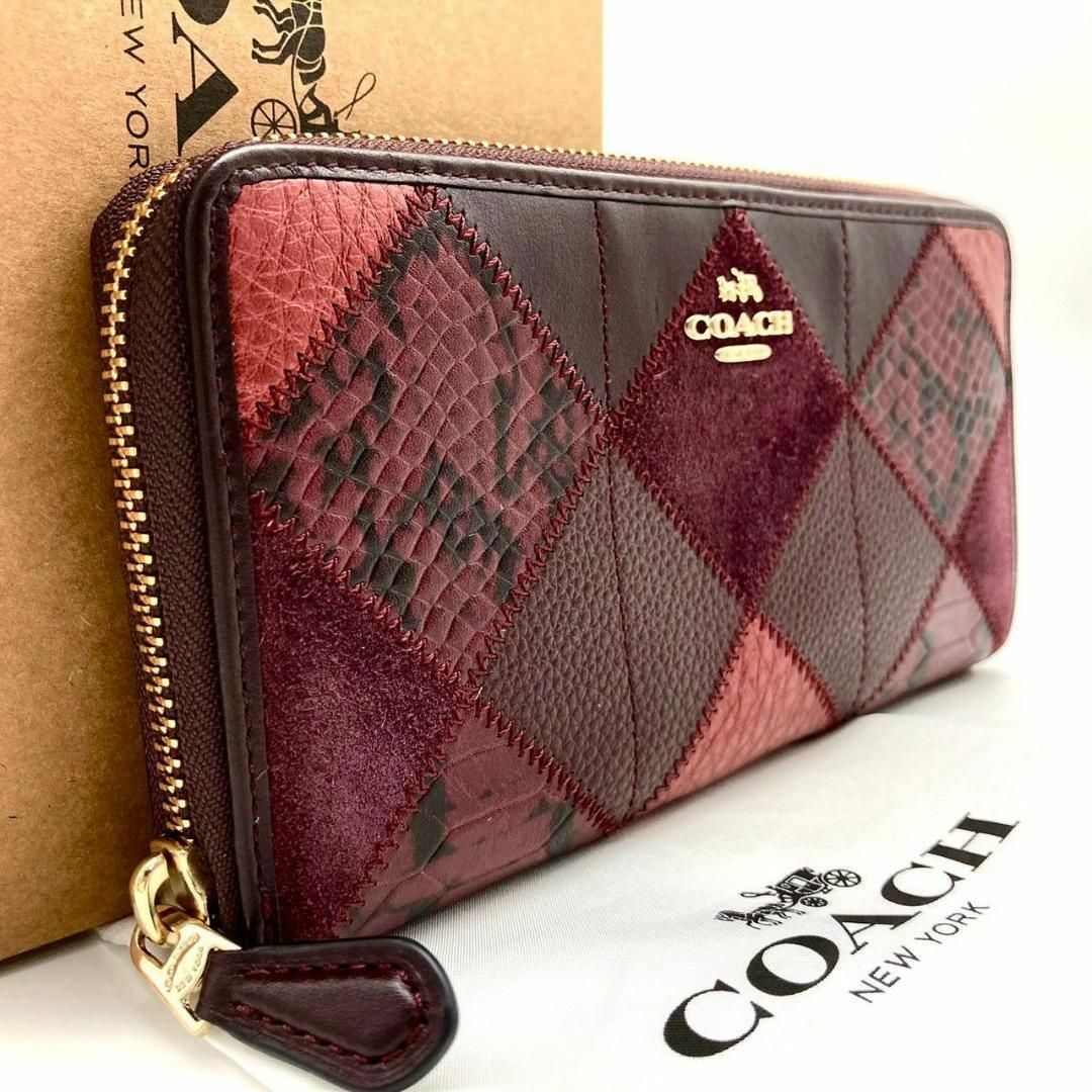 COACH(コーチ)のコーチ 長財布 パッチワーク レザーメタリックチェリー 60320 レディースのファッション小物(財布)の商品写真