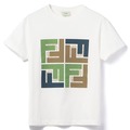 FENDI 【大人もOK】キッズ Tシャツ マクロパズルロゴ クルーネック
