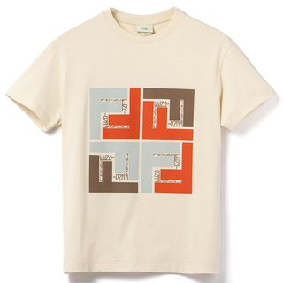 フェンディ(FENDI)のフェンディ FENDI 【大人もOK】キッズ Tシャツ マクロパズルロゴ 半袖シャツ クルーネック ショートスリーブ 2024年春夏新作 JUI158 7AJ F1P2F(Tシャツ/カットソー)