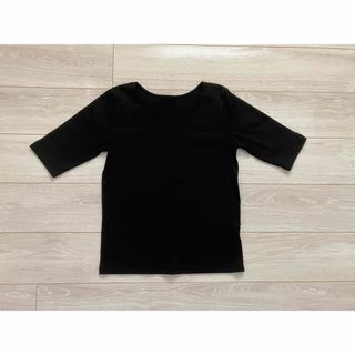 GU - 未使用  GU  Tシャツ  カットソー  リブ  ブラック