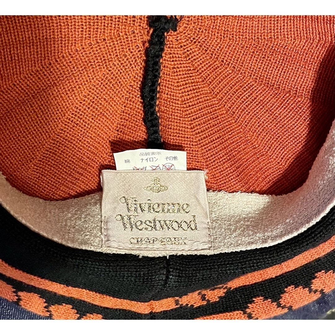Vivienne Westwood(ヴィヴィアンウエストウッド)のヴィヴィアンウエストウッド　ノット柄ベレー帽　黒 レディースの帽子(ハンチング/ベレー帽)の商品写真