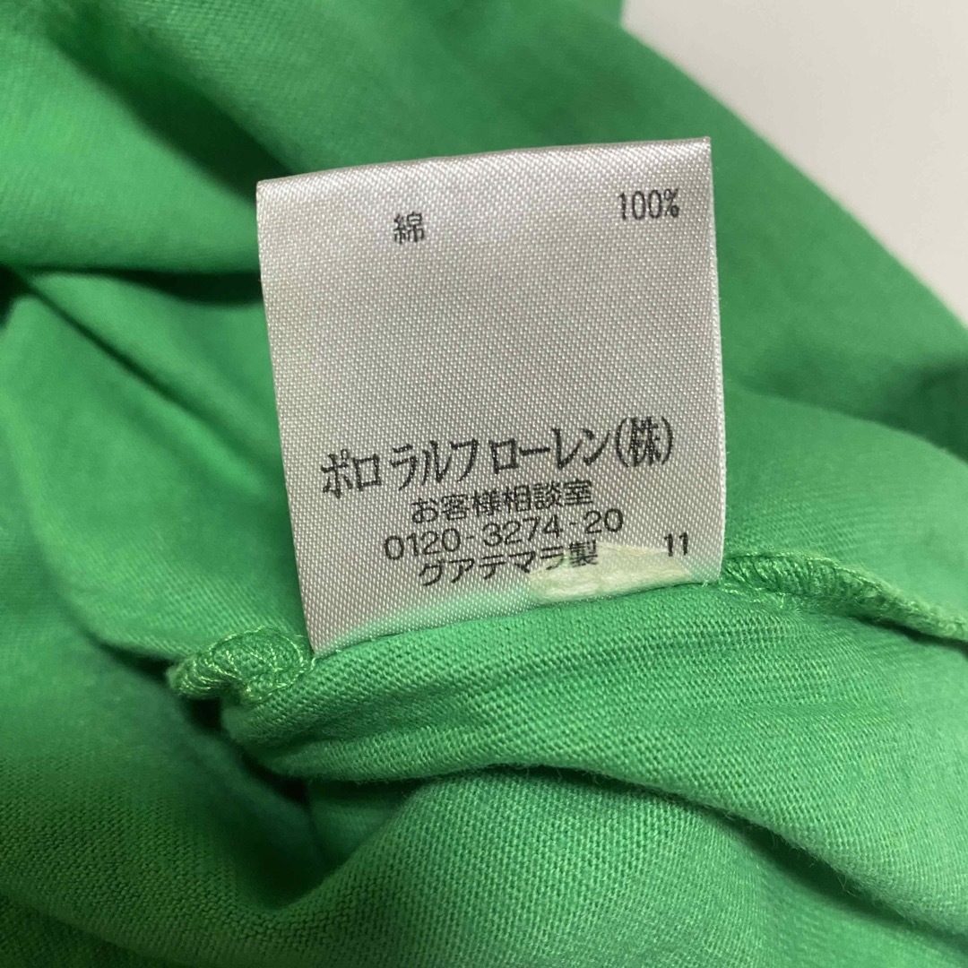POLO RALPH LAUREN(ポロラルフローレン)のポロラルフローレン Tシャツ カットソー M 12 グリーン系 綿 レディースのトップス(Tシャツ(半袖/袖なし))の商品写真
