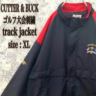 カッターアンドバック(CUTTER & BUCK)のP23 US古着カッター&バックゴルフ大会刺繍ロゴバイカラートラックジャケット(その他)