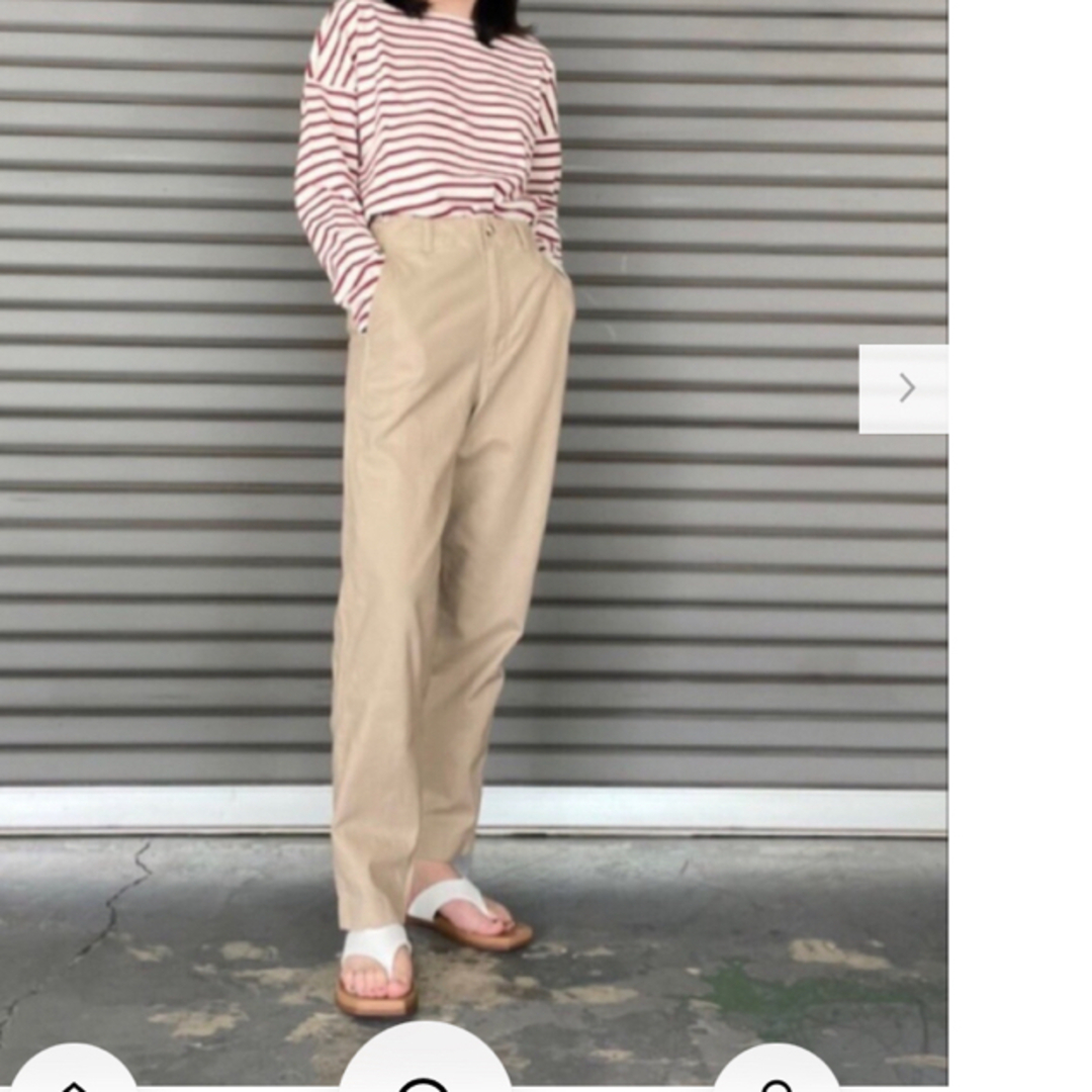 UNIQLO(ユニクロ)のUNIQLO リネンコットンテーパードパンツ　丈長め　XS レディースのパンツ(その他)の商品写真