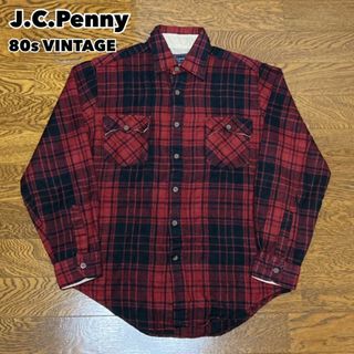 ジェーシーペニー(J.C.PENNEY)の80s J.C.Penny ジェイシーペニー ネルシャツ アクリル チェック(Tシャツ/カットソー(七分/長袖))