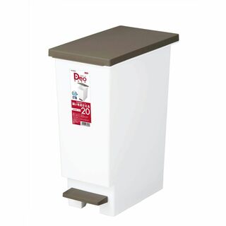 トンボ ゴミ箱 20L 日本製 フタ付き ペダルタイプ 消臭 ホワイト デオキー(ごみ箱)
