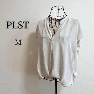 プラステ(PLST)のPLST プラステ フロントジョーゼットスキッパーブラウス レディース トップス(カットソー(半袖/袖なし))