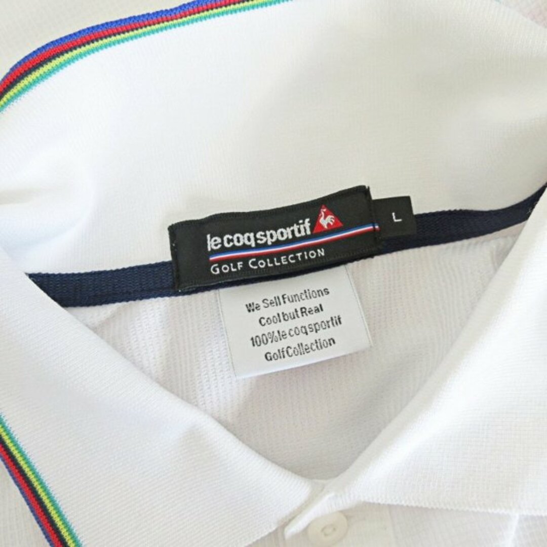 le coq sportif(ルコックスポルティフ)のルコックスポルティフ 近年 ポロシャツ カットソー 半袖 ゴルフ ウエア 白 L メンズのトップス(ポロシャツ)の商品写真