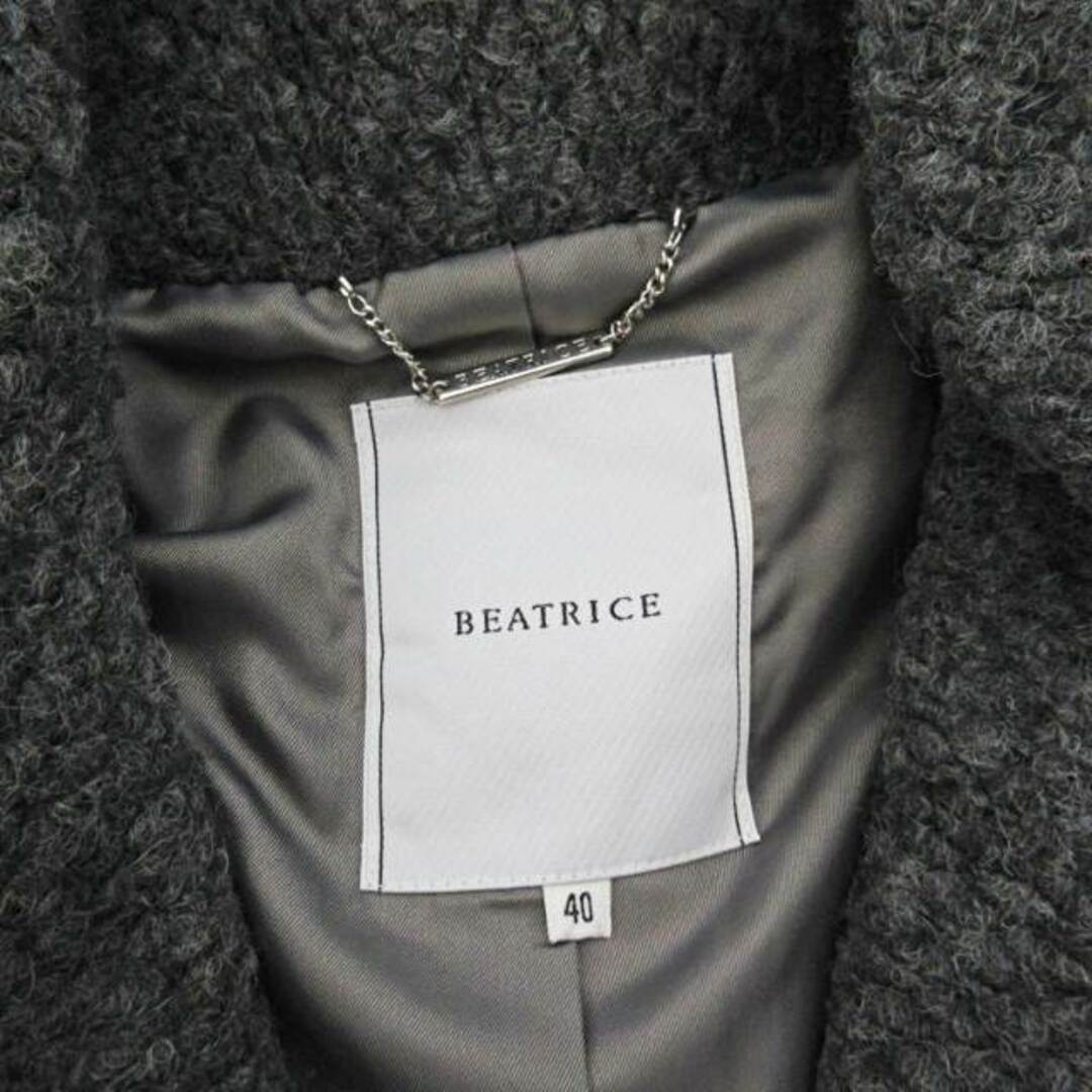 BEATRICE(ベアトリス)のベアトリス BEATRICE コート ジャケット ニット ウール混 グレー 40 レディースのジャケット/アウター(その他)の商品写真