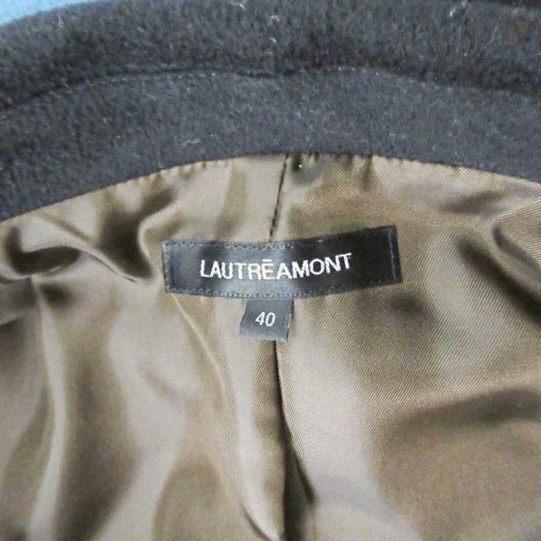 LAUTREAMONT(ロートレアモン)のロートレアモン LAUTREAMONT チェスターコート ジャケット 黒 40 レディースのジャケット/アウター(チェスターコート)の商品写真