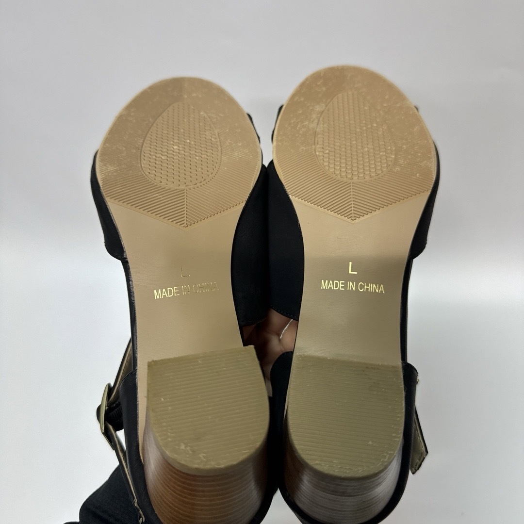 OFUON(オフオン)のOFUON オフオン サンダル ミュール　ブラック　L 24 新品 レディースの靴/シューズ(サンダル)の商品写真