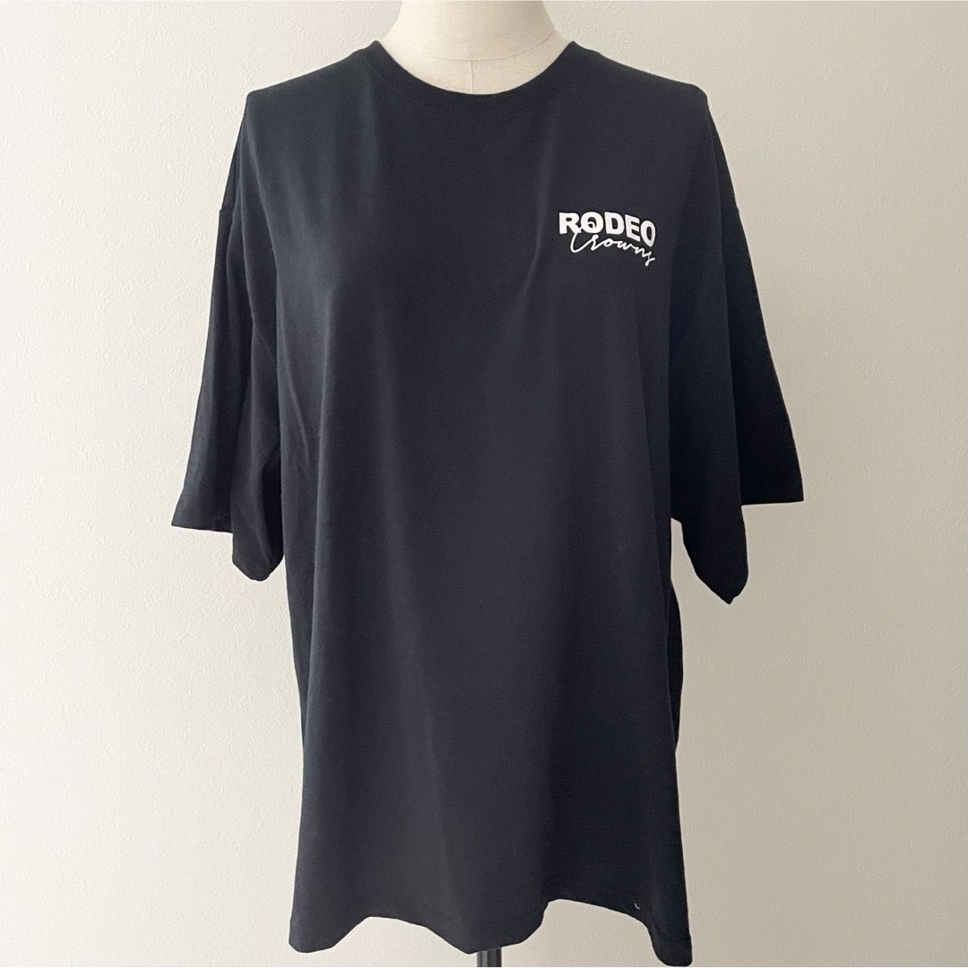 RODEO CROWNS WIDE BOWL(ロデオクラウンズワイドボウル)の１回着　ロデオクラウンズ ワイドボウル　背中ビッグ王冠　Ｔシャツ レディースのトップス(Tシャツ(半袖/袖なし))の商品写真