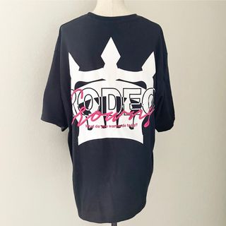 ロデオクラウンズワイドボウル(RODEO CROWNS WIDE BOWL)の１回着　ロデオクラウンズ ワイドボウル　背中ビッグ王冠　Ｔシャツ(Tシャツ(半袖/袖なし))