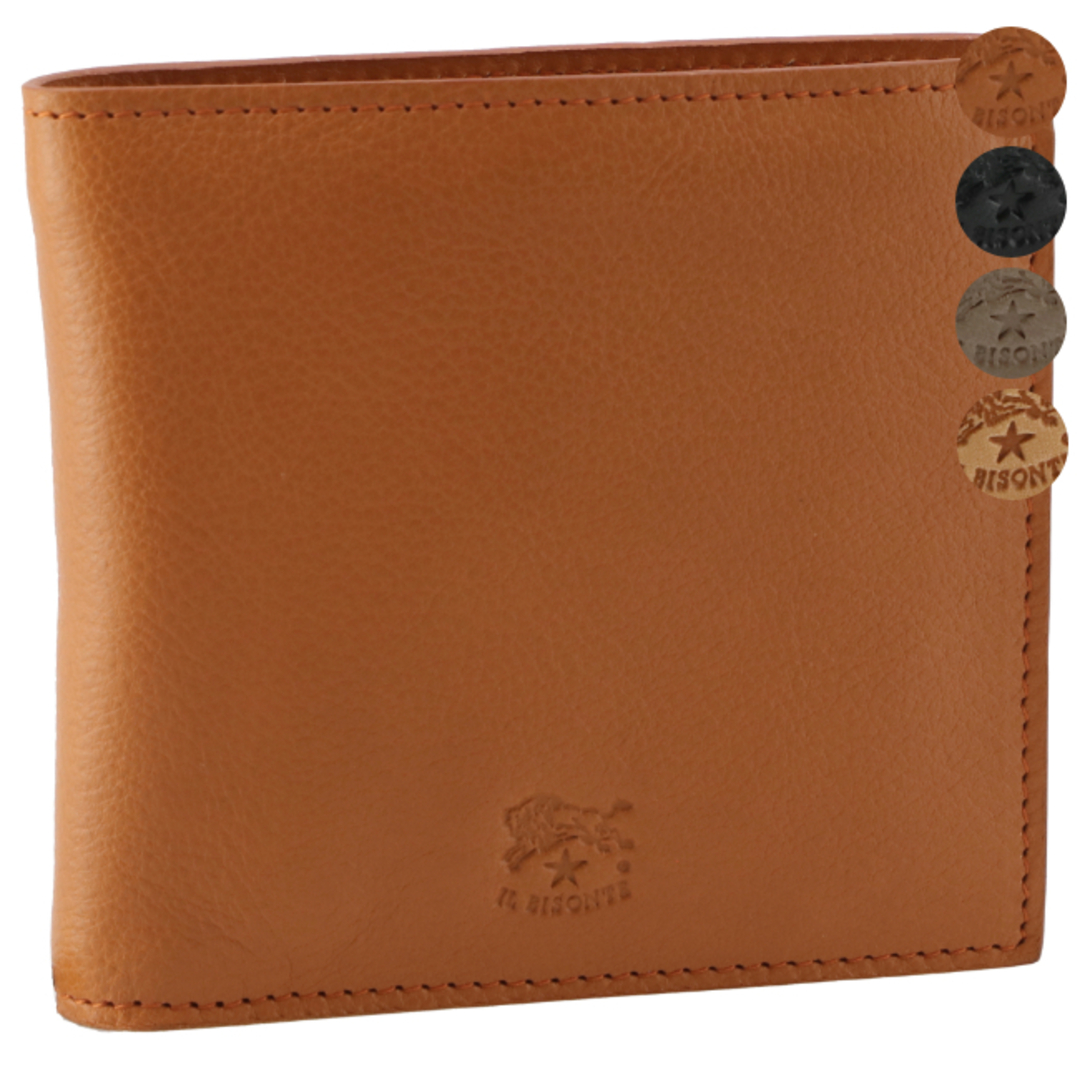 IL BISONTE(イルビゾンテ)のイルビゾンテ/IL BISONTE 財布 メンズ BI FOLD WALLET CESTELLO IN VACCHETTA VEGETALE INGRASSATA 二つ折り財布 SBW069-PV0001 メンズのファッション小物(折り財布)の商品写真