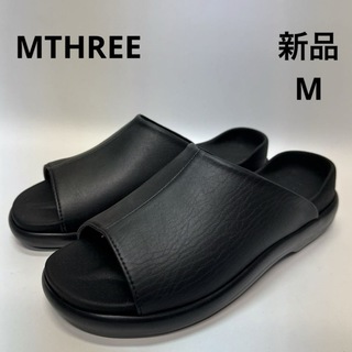 MTHREE 新品　厚底　サンダル　メンズ　M ブラック　スリッパ　GU (サンダル)