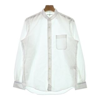 MORIKAGE SHIRT モリカゲシャツ カジュアルシャツ S 白x青 【古着】【中古】(シャツ)