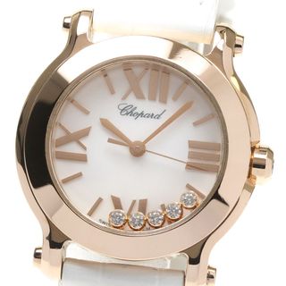 ショパール(Chopard)のショパール Chopard 4189 ハッピースポーツ K18PG クォーツ レディース 良品 _813078(腕時計)